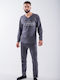 Cherry Underwear Men's Winter Pajamas Set Grey.