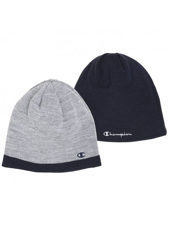 Beanie Unisex Reversible Σκούφος Πλεκτός σε Navy Μπλε χρώμα