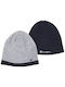 Beanie Unisex Reversible Σκούφος Πλεκτός σε Navy Μπλε χρώμα