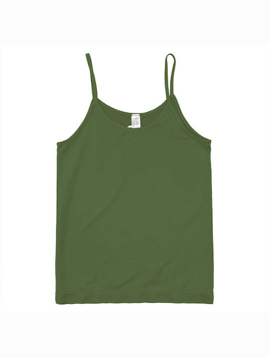 Ustyle Women's T-Shirt with Spaghetti Strap olive oil