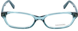 Valentino Women's Acetate Prescription Eyeglass Frame Turquoise