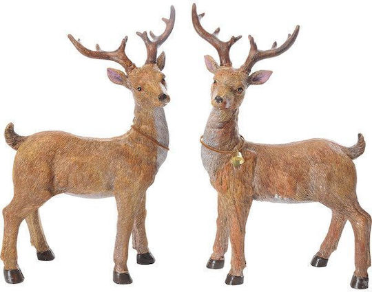 Koopman Christmas Figure Deer Beige Height 32.5cm