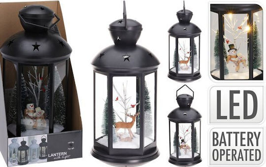 Koopman Christmas Black Battery Lantern 43x21.5cm