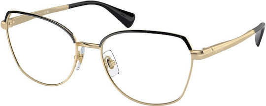 Ralph Lauren Weiblich Metallisch Brillenrahmen Katzenauge Schwarz RA6058 9443