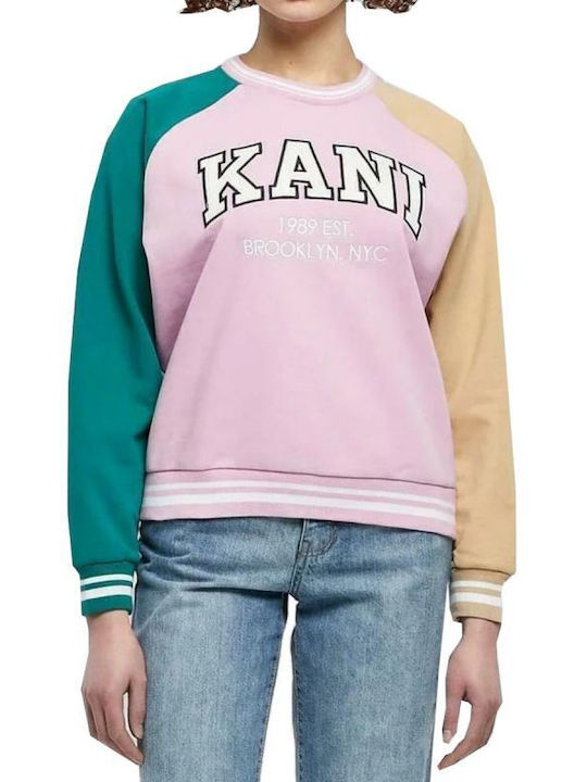 Karl Kani Serif Women's Blouse Cotton Long Sleeve Pink