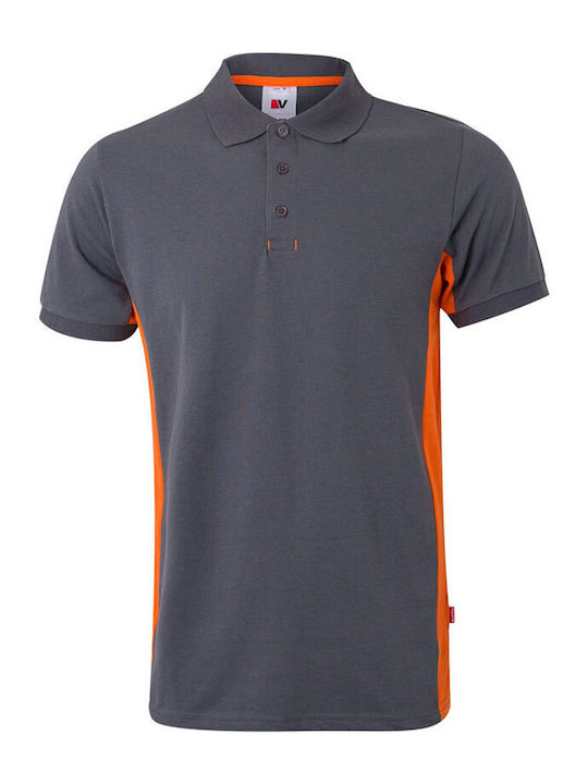 Velilla Work Polo Shirt Gray Gray - Orange