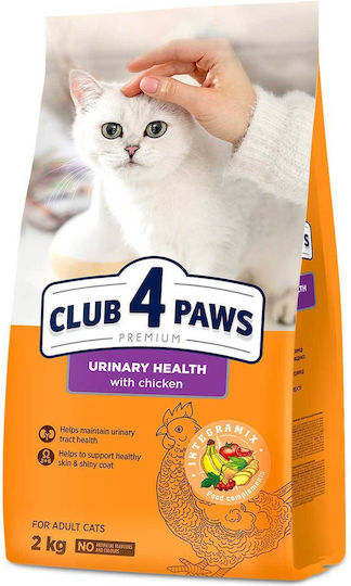 Club 4 Paws Premium Dry Food for Cats with Sensitive Urinary with Chicken / Poultry / Meat / Corn / Rice / Salmon 2kg
