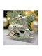Hanging Ornament Deer Plastic Silver 10x10cm