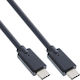 InLine Редовна USB 3.2 Кабел USB-C мъжки - USB-C мъжки 100W Черен 0.3м (35707A)