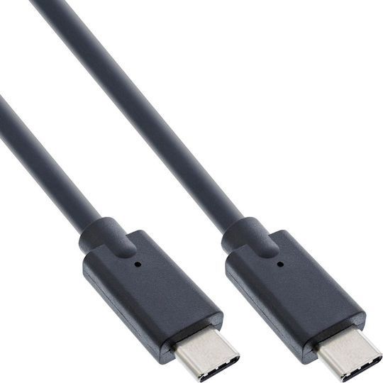 InLine Редовна USB 3.2 Кабел USB-C мъжки - USB-C мъжки 100W Черен 0.3м (35707A)