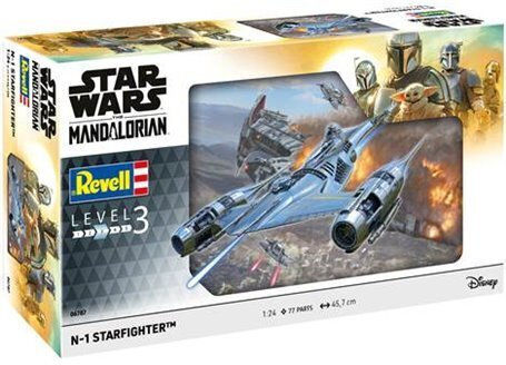 Revell Mandalorian N1 Starfighter Modeling Figure Spacecraft 90 Pieces in Scale 1:24 45.5cm.