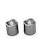 Christmas Plastic Silver Battery Candle 4x4cm 2pcs