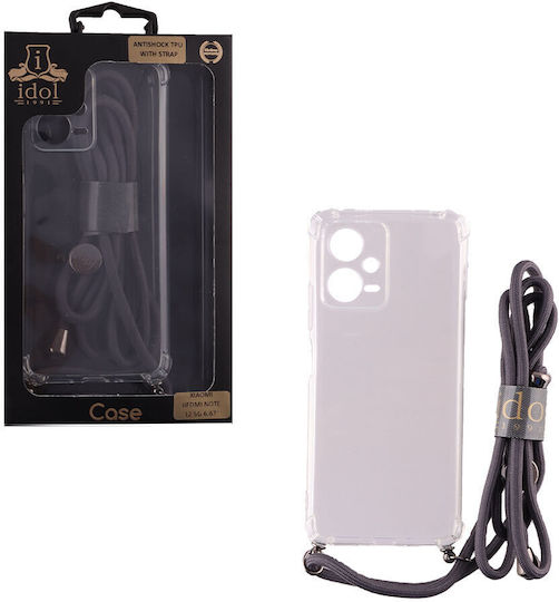 Idol 1991 Antishock Air Задна корица Силикон с Каишка Прозрачен (Redmi Note 12 5G)