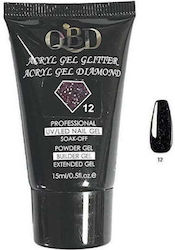 QBD Black Nail Builder Gel 15ml