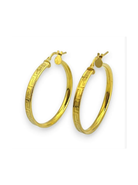 Earrings Hoops made of Silver Gold Plated