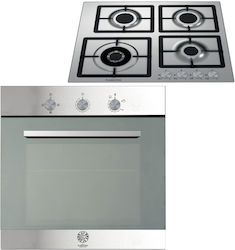 Neox Natural Gas Over Counter with Natural Gas Hobs F63 4 COG G K SS + FQ60 4VT GLΧ