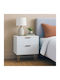 Bedside Table Culture Wooden White 40x35x52cm