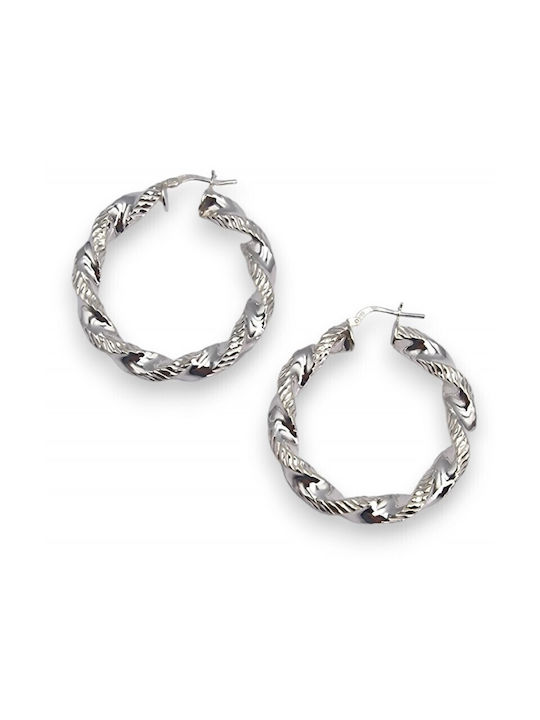 Earrings Hoops made of Silver