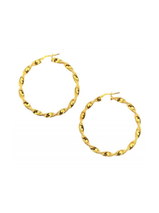 Earrings Hoops made of Silver Gold Plated