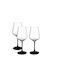 Bohemia Glass Set for White Wine made of Crystal in Black Color Stacked 360ml 6pcs