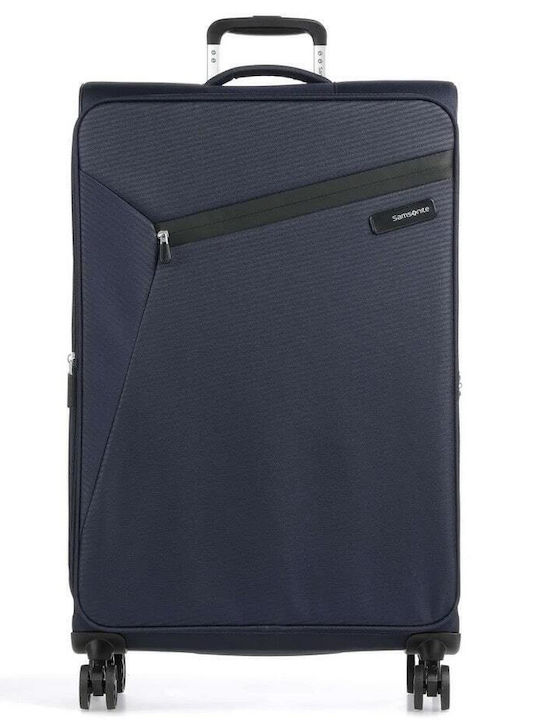 Samsonite Litebeam Μεγάλη Βαλίτσα Ταξιδίου Υφασμάτινη Midnight Blue με 4 Ρόδες