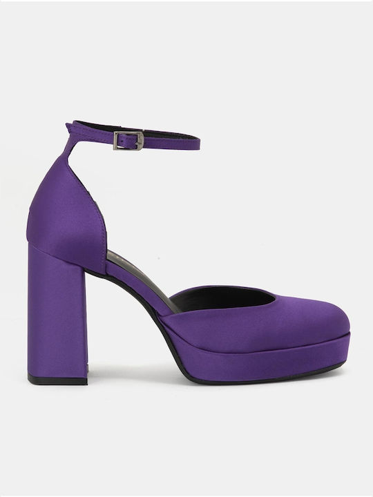 Bozikis Purple High Heels with Strap Τακούνι