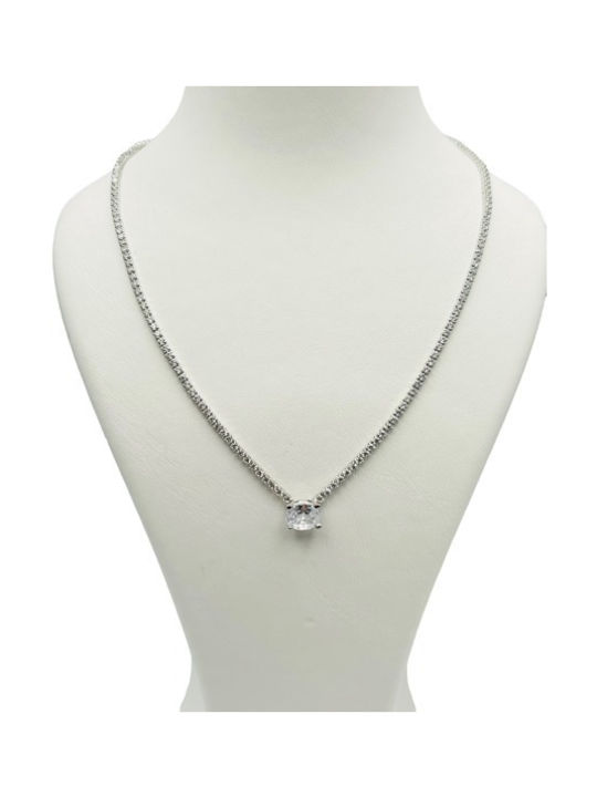 Necklace from Silver with Zircon