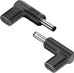 Powertech Ladegerät Stecker USB-C zu Dell 4,5x3mm, schwarz