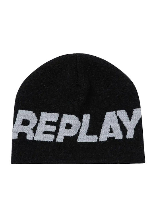 Beanie Unisex Σκούφος Πλεκτός σε Μαύρο χρώμα