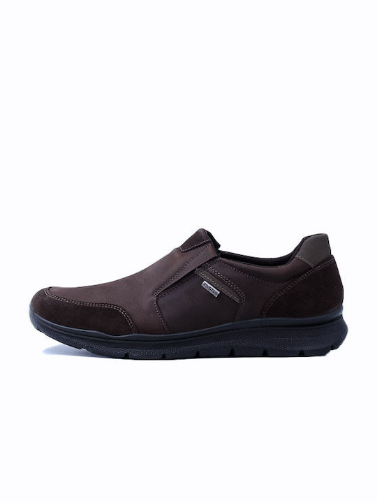 Imac Men's Leather Casual Shoes Brown