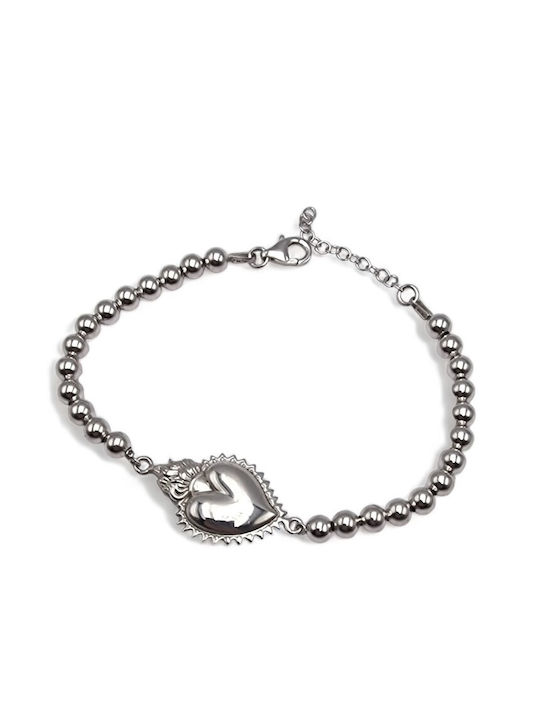 Bracelet with design Heart made of Silver