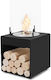 Ecosmart Fire Επιδαπέδιο Τζάκι Βιοαιθανόλης Εσωτερικού / Εξωτερικού Χώρου Μαύρο