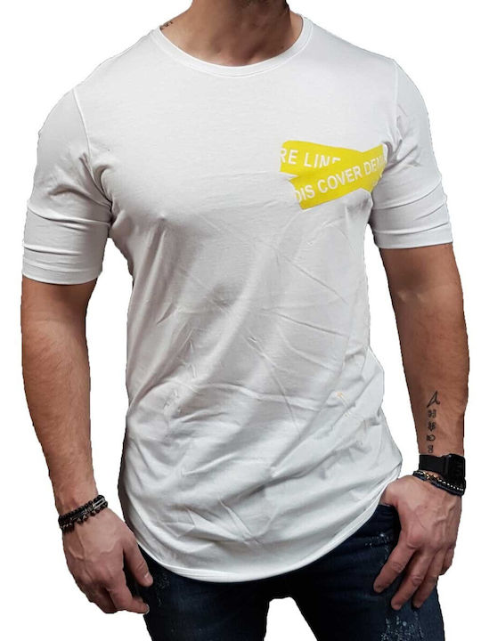 Cover Jeans Men's Short Sleeve Blouse White