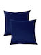 Livessa Față de pernă Dhlf din 100% Bumbac Navy Blue 2buc 50x50cm.
