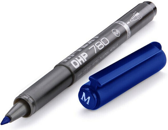 Etafelt Hi-Text Μαρκαδόροι Διαφανειών Blue Σετ 12τμχ