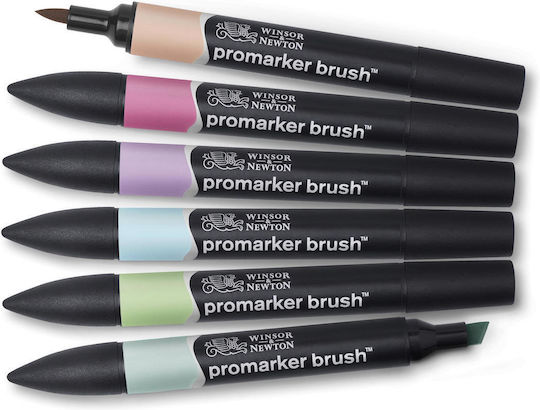 Winsor & Newton Μαρκαδόροι Σχεδίου Σετ 6 χρώματα