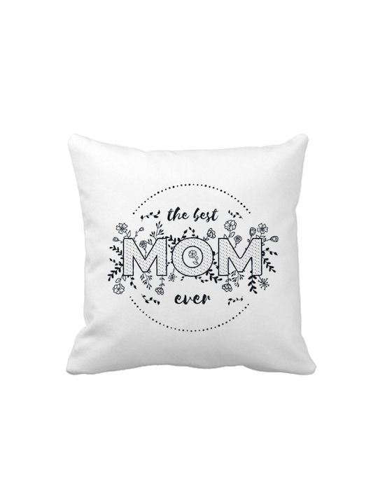 VOUR Μαξιλάρι Καναπέ Best Mom Ever Λευκό 20x20εκ.