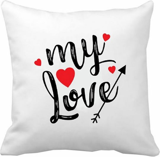 VOUR Μαξιλάρι Καναπέ My Love Λευκό 40x40εκ.