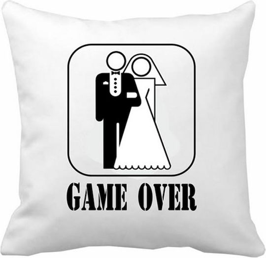 VOUR VOUR Zierkissen Game Over Weiß 20x20cm MÄX-49