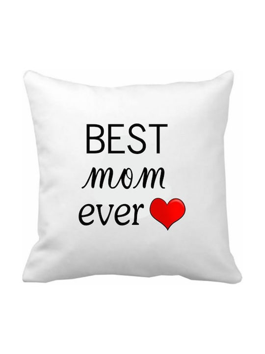 VOUR Μαξιλάρι Καναπέ Βest Mom Ever Λευκό 20x20εκ.