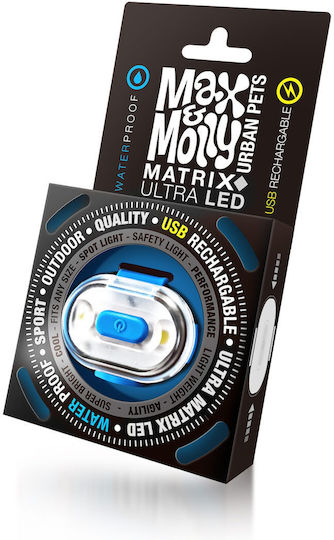 Max & Molly Hundemarke mit Licht Blau aus Gummi