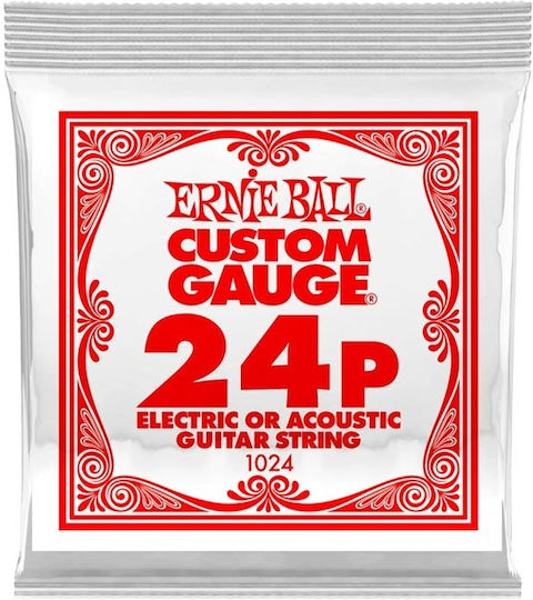 Ernie Ball Single Steel Electric Guitar String 24 Inches