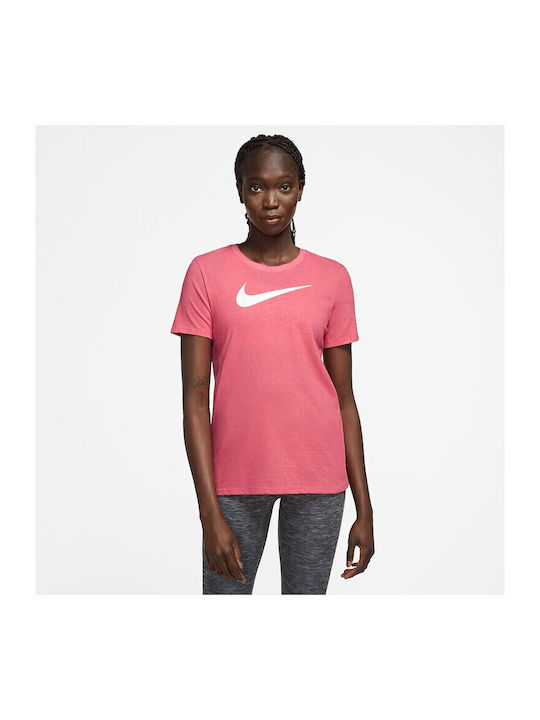 Nike Df Swoosh Γυναικείο Αθλητικό T-shirt Κόκκινο