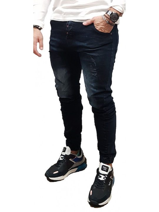 Senior Pantaloni de Bărbați din Jean în Croială Slim Blue