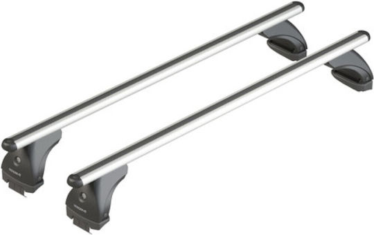 Nordrive Μπάρες Οροφής Αλουμινίου για Kia Venga 02-10 (Σετ με πόδια) Ασημί