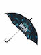 Ecko Unltd Umbrella with Walking Stick Black