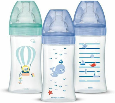 Dodie Plastic Bottle Set Anti-Colic with Silicone Nipple 270ml 3pcs