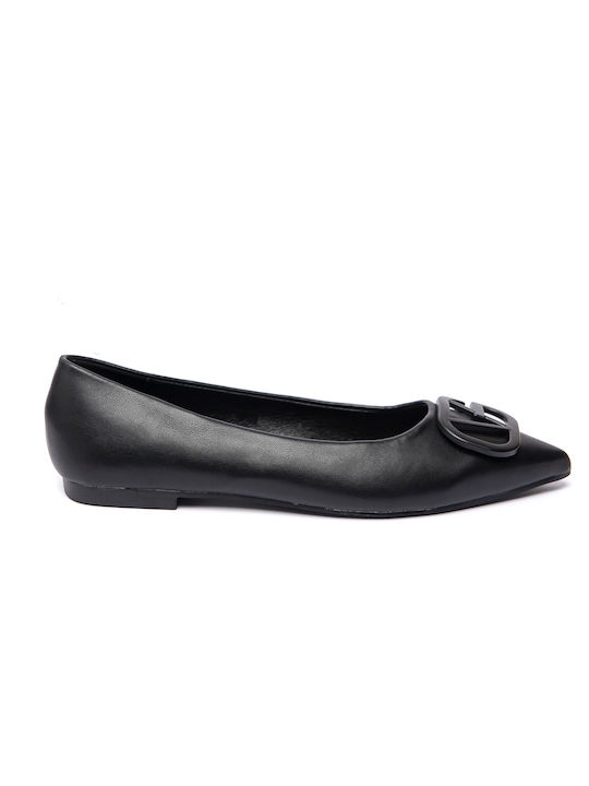 Malesa Pointy Ballerinas Black