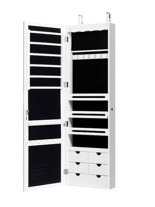 Costway Schmuckkästchen Hölzernes Rosa 36.5x11.5x120cm