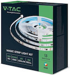 V-TAC Bandă LED Alimentare 24V RGB Lungime 5m cu Alimentare SMD5050